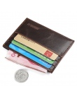 Moda W Stylu Vintage Retro Tekstury Mini ID Posiadacze Posiadacz Karty kredytowej Biznes Skórzane Szczupła Banku Credit Card Hol