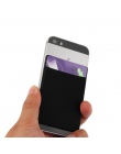 1 pc Moda Elastyczna Telefon Komórkowy Kieszeń Jednolity Telefon komórkowy Portfel Credit Card ID Holder Kieszonkowy Naklejki Sa