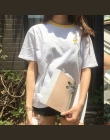 2017 Lato Owoce Haftowane College Wiatr Patchwork Luźne Bawełniane T-shirty Z Krótkim Rękawem Kobiet