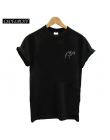 Harajuku Czarny T Shirt Kobiet Topy Punk Kot Kreskówka Twarz List drukuj Koszulkę Femme Koszulka Casual Shirt Tee O-neck Rock To