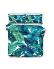 HELENGILI 3D Pościel Zestaw Tropikalne rośliny Drukuj Kołdra pokrywa zestaw realistyczne pościel z poszewki łóżko zestaw Tekstyl