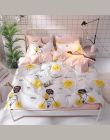 Kwiaty + flamingi Zestawy Pościeli (Kołdra Okładka + Łóżko Płaski Arkusz + Poszewka na Poduszkę) twin Pełna Królowej King Size