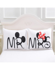 Mickey Mouse Minnie Pan pani Poszewki na Poduszki Tekstylia Domowe 2 Sztuk Biały Para Pokrywa Poduszki Dekoracyjne Poduszki Case
