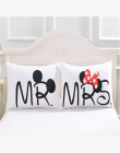 Mickey Mouse Minnie Pan pani Poszewki na Poduszki Tekstylia Domowe 2 Sztuk Biały Para Pokrywa Poduszki Dekoracyjne Poduszki Case