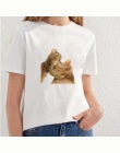 Nowy 2018 lato 3D kot wydrukowano dziewczyna koszulki casual cartoon t shirt women koszulka moda koszulkę femme topy