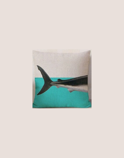 Dzikich Zwierząt Poszewka na Poduszkę Cotton Linen Krzesło Seat Talia Plac Shark Słoń Dinozaur Wzór Pokrywa Poduszki Domu Dekora