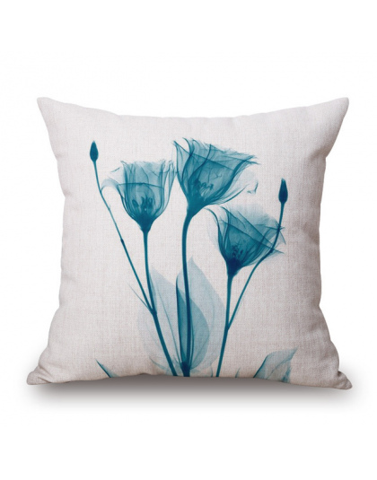 Dekoracyjne poduszki poduszki pościel nowy nowoczesny minimalistyczny tulipan kwiaty wzór druku atrament 45x45 rzut poduszki Pod