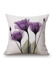 Dekoracyjne poduszki poduszki pościel nowy nowoczesny minimalistyczny tulipan kwiaty wzór druku atrament 45x45 rzut poduszki Pod