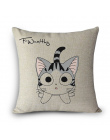 Gorąca sprzedaż 12 rodzajów poduszki słodkie kot Drukuj Home Dekoracyjne Poduszki Rzut Poduszka Vintage Bawełniana Pościel Plac 