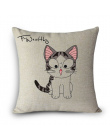 Gorąca sprzedaż 12 rodzajów poduszki słodkie kot Drukuj Home Dekoracyjne Poduszki Rzut Poduszka Vintage Bawełniana Pościel Plac 