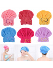 6 kolory Mikrofibra Jednolity Szybko Suche Włosy Kapelusz Włosy Turban Kobiety Dziewczęta Panie Cap Kąpielowy Ręcznik Suszenia O