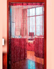 GIANTEX Błyszczące Pomponem Flash Srebrny Linia String Zasłony Okna Drzwi Dzielnik Sheer Curtain Valance Dekoracji Domu 0.95x1.9