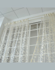 Amerykański styl NAPEARL żakardowe floral design okna zasłony sheer dla sypialni tiul tkanina salon nowoczesny gotowe krótkie