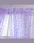 Śliczne Willow liści Wierzby Tulle Rolety Zasłony Woal Styl Duszpasterski Kwiatowy Okna Dekoracyjne cortinas dla sypialnia Salon