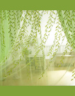 Śliczne Willow liści Wierzby Tulle Rolety Zasłony Woal Styl Duszpasterski Kwiatowy Okna Dekoracyjne cortinas dla sypialnia Salon