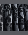 NAPEARL Zasłony okna salon tkaniny żakardowe luksusowe semi-blackout zasłony panel zasłony salon krótkie czarne kurtyny