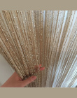 Błyszczące Pomponem Srebrny Linia String Kurtyny 300*290 cm i 100x200 cm Moda Valance Salon Dzielnik ślub DIY Home Decoration