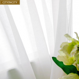 CITYINCITY Miękkie Biały Tulle Zasłony Do salonu Japan style Woal Sheer Zasłony Okna do sypialni jadalni Dostosowane