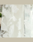 Tulle floral design zabiegi okna zasłony białe tkaniny gotowych żakardowe panel drzwi do kuchni zasłony sheer przezroczyste