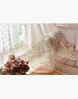 BHD floral sheer tulle zasłony do salonu sypialni nowoczesne tulle zasłony okienne zasłony tkaniny rolety zasłony