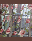 NAPEARL Nowy klasyczny klasyczny kwiat zasłony okna pokaz dostosować gotowe produkty fioletowy tiul kurtyny