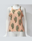 IYAEGE Sexy Bez Rękawów Drukuj Zielonych Roślin Kaktus T Shirt Kobiet Topy Tee Kawaii Koszulka Kobiet Lato Plaża Casual Tshirt B