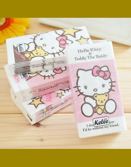 Kreatywnych Kreskówka Nowością Mody Hello Kitty Miękkie Panie Dziewczyny Jednorazowe Papieru Serwetka Chusteczka AV