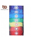 Rainbow Stripes BeddingOutlet 7 Chakra Mandala Koc Z Mikrofibry Ręcznik Plażowy Dla Dorosłych Prostokąt Czeski Gobelin Mata Do J