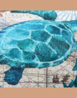 Marine Miracille Styl Drzwi Maty Podłogowe Dywan dla Pokoju Gościnnego Żółw Morski Wzór Koral Polar Dywan Antypoślizgowe Wyciera