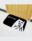 Kot Z Środkowy Palec Drzwi maty aksamitne Rafy dywan Humorystyczny Śmieszne Słowa Odejść Wejście Kryty Mata Podłogowa Dla slip W