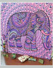 Słoń indyjski Mandala Gobelin Aubusson Kolorowe Drukowane Wystrój Religijne Czechy Plaża Boho Ściany Dywan Koc Plus Size