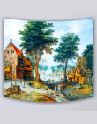Wysokiej jakości domu dekoracyjne krajobraz malarstwo ścienne gobelin wiszące dywan scenic drukowane kanapa pokrywa, wygodne ręc