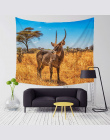 Comwarm Wlid Zwierząt z Afryki Savanna Ścianie Wisi Gobelin Ścienne Król Lew Flamingo Żyrafa Wydrukowano Tapestry Room Decor Art