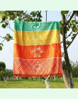 Mata do jogi Gobelin Rainbow 7 Chakra Paski Ręcznik Plażowy Lato Ochrony Przeciwsłonecznej Szal Hippy Wall Hanging Mandala Koc P