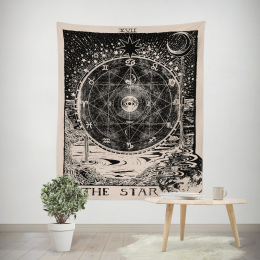 Vintage europejskie czary ouija draperie gobelin sun moon star pokój w akademiku zagłówkiem astrologia arras dywan koc