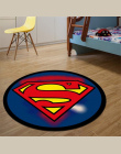 Okrągły Dywan Batman Superman Drukowane Miękkie Dywany antypoślizgowe Dywaniki Superhero Komputer Krzesło Mat Mata Podłogowa dla