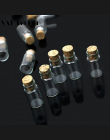 10 sztuk/zestaw Mini Małe Słoiki Szklane Butelki z Tiny Wyczyść Cork Korek Fiolki Pojemniki Wiadomość MS193 Życzeń Biżuteria Wes