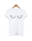 2018 Bawełna Damskie T shirt Biały Trójniki Ulicy Boob Piersi Cycki Tee Drukowane Koszulka Emoji Harajuku Kobiet Tshirt M-3XL