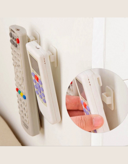 Plastikowe Haki 2 pary (4 sztuk) lepkie Hak Zestaw TV Klimatyzator Pilot Klucz Praktyczne Przechowywania Ściany Uchwyt Silne Wie