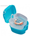 ISHOWTIENDA Kąpieli Box Case Dental Fałszywe Fałszywe Protez Zębów Zęby Schowek z Wiszące Netto Pojemnik Rodziców Zdrowa Pielęgn