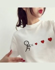 LASPERAL Tshirt Kobiet 2018 Lato Casual Shirt T Kobiety Panie Krótki Rękaw Blusa Cartoon Miłość Serce Drukuj Tee Topy Kobiet tee