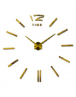 3d prawdziwe duży zegar ścienny zegar rzucili lustro naklejki ścienne diy salon wystrój domu mody zegarki przyjazd Kwarcowy zega