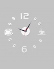 Kubki do kawy Kuchnia wall art 3d diy zegary ścienne zegar lustro nowoczesny design zegarki dekoracji domu DIY decor naklejki dz