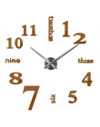 Nowe mody diy akrylowa lustro zegar ścienny europa 3d duży zegarek kwarcowy martwa natura zegary pokój dzienny naklejki dekoracj
