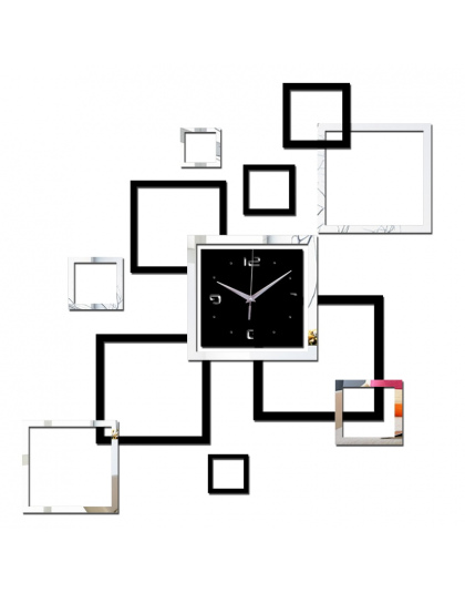 2016 salon nowy zegar ścienny 3d diy zegary home decoration zegarek horloge murale kwarcowy akrylowa lustro naklejki darmowa wys