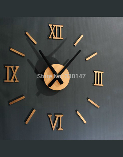 Rzym Numer Cyfrowy zegar ścienny diy 3d lustro Milczy Zegar Akrylowe Krótkie Wyciszenie DIY zegar ścienny nowoczesny design Hurt