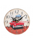 ISHOWTIENDA Nowy 1 pc 12 cm Styl Vintage Antyczny Zegar Ścienny Milczy Zasilany Baterią Reloj De Pared De Estilo Drewna Vintage 