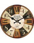 MEISTAR Vintage Drewniane Zegary Krótkie Projekt Cicha Domu Cafe Biuro Dekoracje Ścienne Zegary dla Kuchni Ściany Sztuki Duże Ze