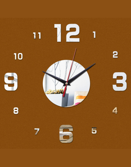 2016 nowy diy zegar ścienny cyfrowy zegary zegarek horloge akrylowe 3d naklejki lustro morden pokój dzienny martwa natura kwarco