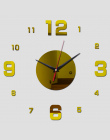 2016 nowy diy zegar ścienny cyfrowy zegary zegarek horloge akrylowe 3d naklejki lustro morden pokój dzienny martwa natura kwarco